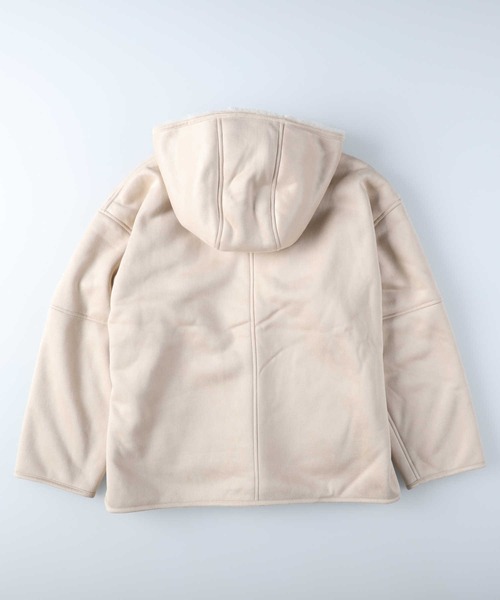 HONEYSUCKLE ROSE（ハニーサックルローズ）の「【HONEYSUCKLE ROSE】フェイクムートンジャケット（ブルゾン・レディース・ブラウン/オフホワイト・M/L）」の7枚目の写真