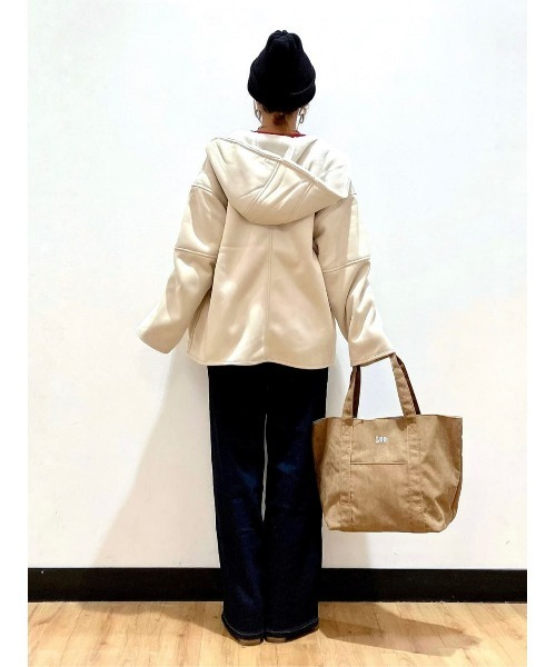 HONEYSUCKLE ROSE（ハニーサックルローズ）の「【HONEYSUCKLE ROSE】フェイクムートンジャケット（ブルゾン・レディース・ブラウン/オフホワイト・M/L）」の22枚目の写真