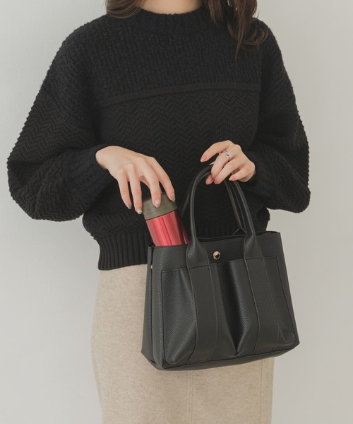 RODE SKO(ロデスコ)の「プチダブルポケットトートバッグ(トートバッグ・レディース・ブラック/カーキ/グレー系その他/ホワイト系その他/オレンジ・ONE)」の18枚目の写真