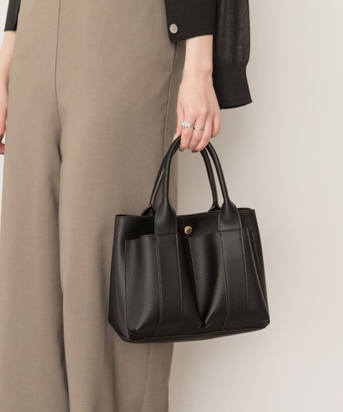 RODE SKO(ロデスコ)の「プチダブルポケットトートバッグ(トートバッグ・レディース・ブラック/カーキ/グレー系その他/ホワイト系その他/オレンジ・ONE)」の12枚目の写真