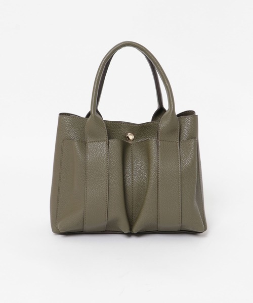 RODE SKO(ロデスコ)の「プチダブルポケットトートバッグ(トートバッグ・レディース・ブラック/カーキ/グレー系その他/ホワイト系その他/オレンジ・ONE)」の13枚目の写真