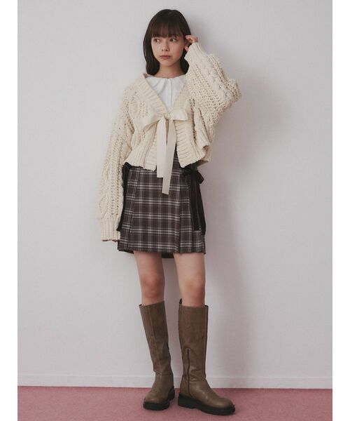 merry jenny(メリージェニー)の「チェックプリーツミニスカート(スカート・レディース・ブラウン/レッド/ブラック・FREE)」の5枚目の写真