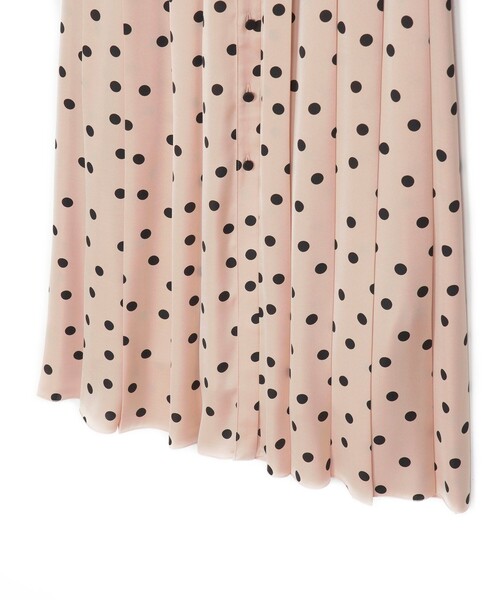 ANAYI（アナイ）の「サテンドットプリーツ切り替え ワンピース