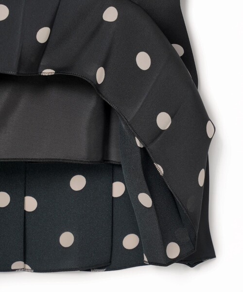 ANAYI（アナイ）の「サテンドットプリーツ切り替え ワンピース