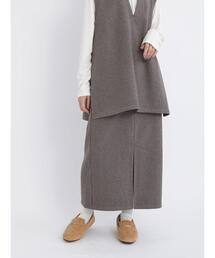 Samansa Mos2 blue | 柄アソートナロースカート（セットアップ可）(スカート)