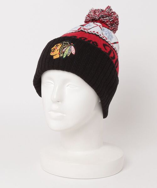 AMERICAN NEEDLE（アメリカンニードル）の「LAIDBACK / American Needle アメリカンニードル NHL PONPON PILLOW LINE KNIT CAP（ニットキャップ/ビーニー・レディース・ブラック系その他/ブルー系その他・FREE）」の4枚目の写真