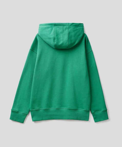 BENETTON (UNITED COLORS OF BENETTON)（ベネトンユナイテッドカラーズオブベネトン）の「ウィンタ－デザインフロントプリントスウェットフードパーカー（パーカー・メンズ・ホワイト/ネイビー/グリーン・SMALL/MEDIUM/LARGE/X-SMALL）」の5枚目の写真