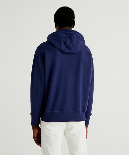 BENETTON (UNITED COLORS OF BENETTON)（ベネトンユナイテッドカラーズオブベネトン）の「ウィンタ－デザインフロントプリントスウェットフードパーカー（パーカー・メンズ・ホワイト/ネイビー/グリーン・SMALL/MEDIUM/LARGE/X-SMALL）」の15枚目の写真