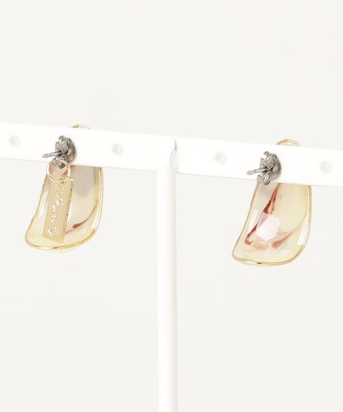 The Rule(ザルール)の「The Rule ザルール : UNCHANGED staple pierced earring : フープ ピアス(ピアス(両耳用)・レディース・ブラウン/ベージュ・FREE)」の9枚目の写真