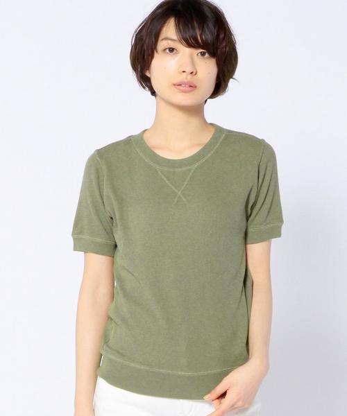 Another Edition（アナザーエディション）の「ワッフルショートスリーブ/AEBC WAFFLE SSL◆（Tシャツ/カットソー・レディース・ホワイト/グレー/イエロー/オリーブ・フリー）」の4枚目の写真