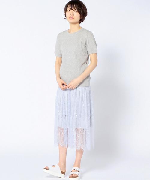 Another Edition（アナザーエディション）の「ワッフルショートスリーブ/AEBC WAFFLE SSL◆（Tシャツ/カットソー・レディース・ホワイト/グレー/イエロー/オリーブ・フリー）」の10枚目の写真