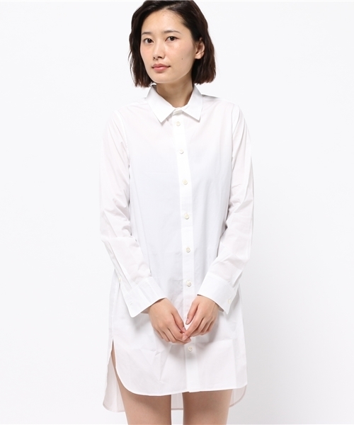 OUTLET（アウトレット）の「【BLOOM&BRANCH】SOSOブロードシャツOP（ワンピース・レディース・サックスブルー/ホワイト・0/1）」の2枚目の写真