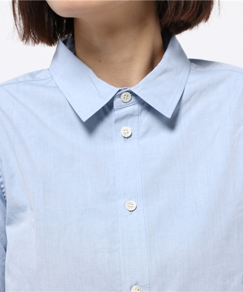 OUTLET（アウトレット）の「【BLOOM&BRANCH】SOSOブロードシャツOP（ワンピース・レディース・サックスブルー/ホワイト・0/1）」の7枚目の写真