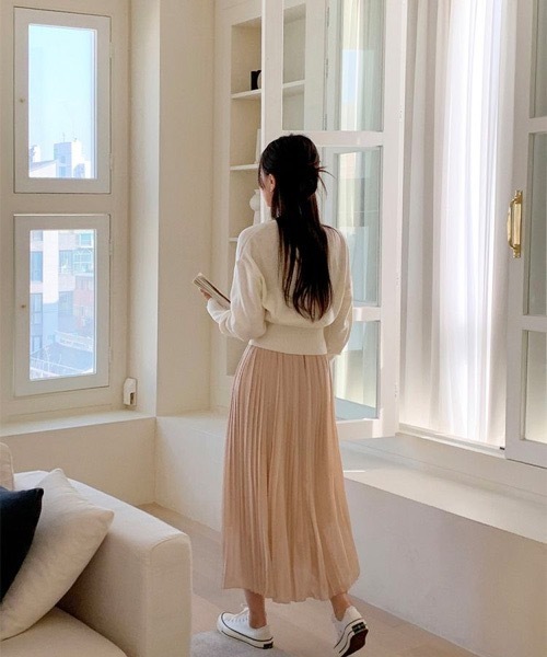 SONA（ソナ）の「SONA プリーツシフォンロングスカート（スカート・レディース・アイボリー/ベージュ・FREE）」の20枚目の写真