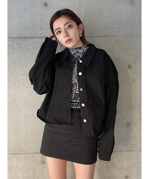 ENVYM(アンビー)の「EロゴスキンTOPS(Tシャツ/カットソー・レディース・ホワイト/ブラック・FREE)」の7枚目の写真