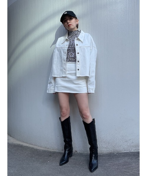 ENVYM(アンビー)の「EロゴスキンTOPS(Tシャツ/カットソー・レディース・ホワイト/ブラック・FREE)」の20枚目の写真