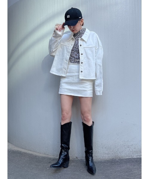 ENVYM(アンビー)の「EロゴスキンTOPS(Tシャツ/カットソー・レディース・ホワイト/ブラック・FREE)」の21枚目の写真