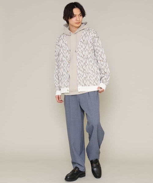 a.v.v（アーヴェヴェ）の「キカジャカードワイドカーディガン（カーディガン/ボレロ・メンズ・ブルー/アイボリー・48/46）」の11枚目の写真