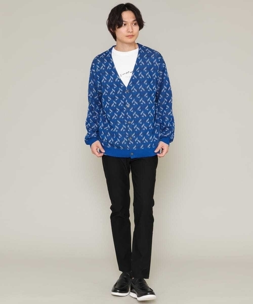 a.v.v（アーヴェヴェ）の「キカジャカードワイドカーディガン（カーディガン/ボレロ・メンズ・ブルー/アイボリー・48/46）」の16枚目の写真