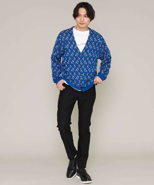 a.v.v（アーヴェヴェ）の「キカジャカードワイドカーディガン（カーディガン/ボレロ・メンズ・ブルー/アイボリー・48/46）」の17枚目の写真