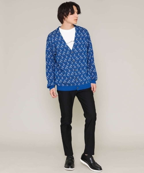 a.v.v（アーヴェヴェ）の「キカジャカードワイドカーディガン（カーディガン/ボレロ・メンズ・ブルー/アイボリー・48/46）」の18枚目の写真