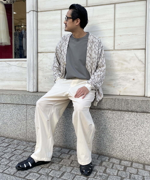 a.v.v（アーヴェヴェ）の「キカジャカードワイドカーディガン（カーディガン/ボレロ・メンズ・ブルー/アイボリー・48/46）」の19枚目の写真