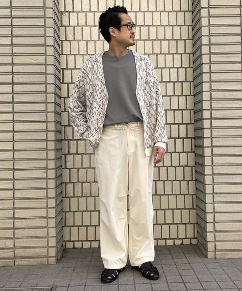 a.v.v（アーヴェヴェ）の「キカジャカードワイドカーディガン（カーディガン/ボレロ・メンズ・ブルー/アイボリー・48/46）」の20枚目の写真