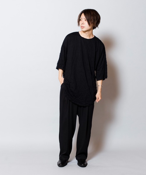 NO ID.（ノーアイディ）の「ワッシャーラウンドBIG-T（Tシャツ/カットソー・メンズ・ブラック/ネイビー/ライトグレー・ONE SIZE）」の13枚目の写真