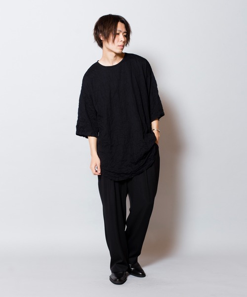 NO ID.（ノーアイディ）の「ワッシャーラウンドBIG-T（Tシャツ/カットソー・メンズ・ブラック/ネイビー/ライトグレー・ONE SIZE）」の15枚目の写真