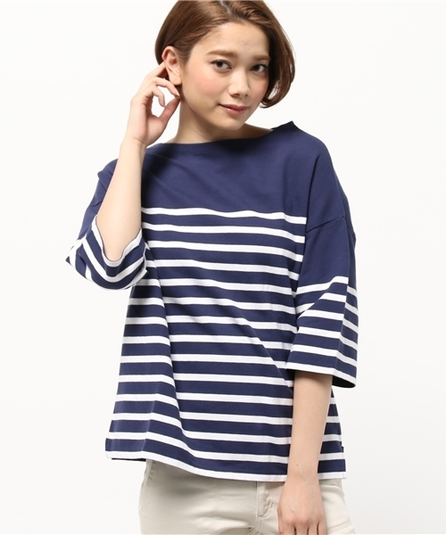 OUTLET(アウトレット)の「【Ciaopanic】18stripe(Tシャツ/カットソー・レディース・ネイビー・FREE)」の1枚目の写真