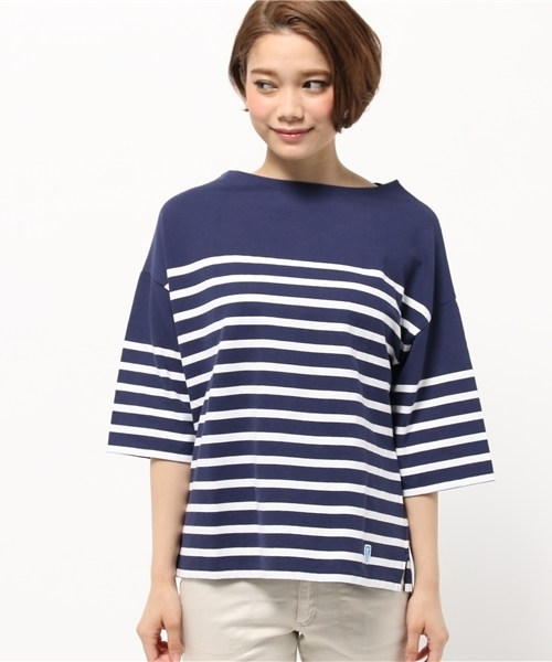 OUTLET(アウトレット)の「【Ciaopanic】18stripe(Tシャツ/カットソー・レディース・ネイビー・FREE)」の2枚目の写真