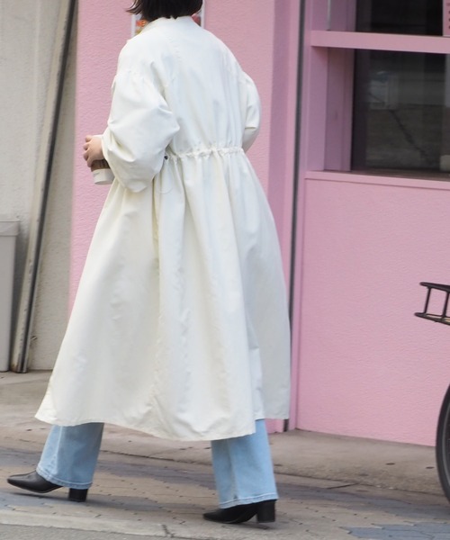 cepo（セポ）の「バンドカラー ワッシャーロングコート（その他アウター・レディース・オフホワイト/オリーブ・M）」の18枚目の写真