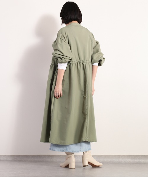 cepo（セポ）の「バンドカラー ワッシャーロングコート（その他アウター・レディース・オフホワイト/オリーブ・M）」の13枚目の写真