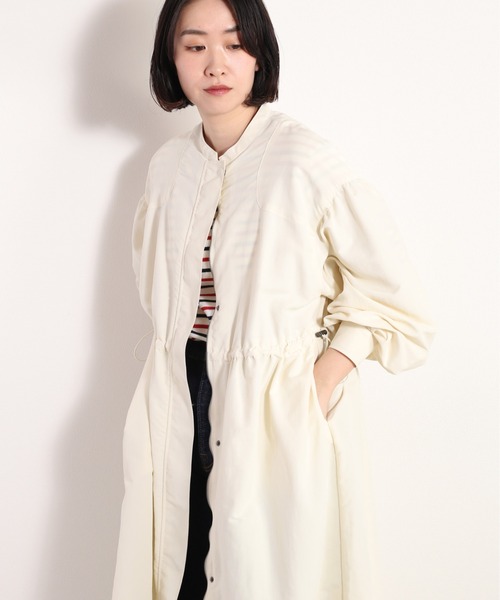 cepo（セポ）の「バンドカラー ワッシャーロングコート（その他アウター・レディース・オフホワイト/オリーブ・M）」の11枚目の写真