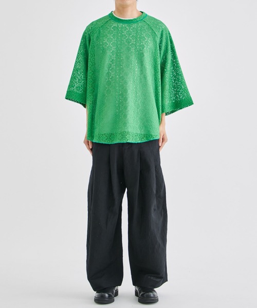 SHINYAKOZUKA(シンヤコヅカ)の「【SHINYAKOZUKA/シンヤコヅカ】BAGGY(スラックス・メンズ・ブラック/ストライプ・SMALL/MEDIUM)」の3枚目の写真