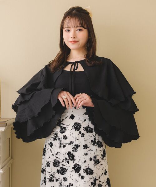 ems excite（エムズエキサイト）の「フリルスリーブボレロ&キャミSET（シャツ/ブラウス・レディース・ナチュラル/ホワイト/ブラック・FREE）」の2枚目の写真