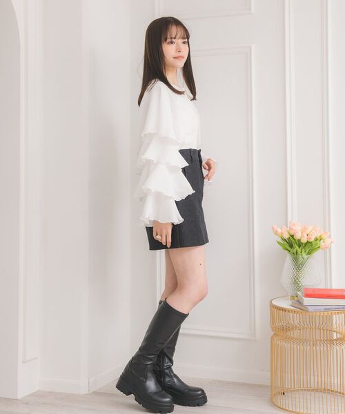ems excite（エムズエキサイト）の「フリルスリーブボレロ&キャミSET（シャツ/ブラウス・レディース・ナチュラル/ホワイト/ブラック・FREE）」の21枚目の写真