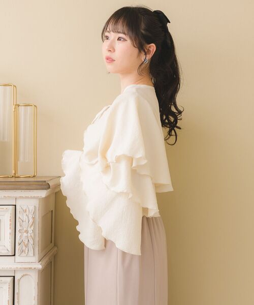 ems excite（エムズエキサイト）の「フリルスリーブボレロ&キャミSET（シャツ/ブラウス・レディース・ナチュラル/ホワイト/ブラック・FREE）」の19枚目の写真