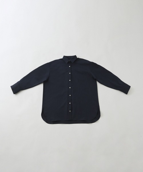 CEL ANSWER（シーイーエルアンサー）の「オーバーサイズテーラードシャツ（シャツ/ブラウス・レディース・ホワイト/ネイビー・FREE）」の5枚目の写真