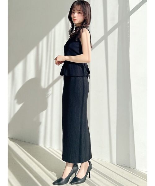 RESEXXY（リゼクシー）の「リブニットタイトスカート【セットアップ着用可能】（スカート・レディース・ピンク/ブラック/アイボリー・FREE）」の6枚目の写真