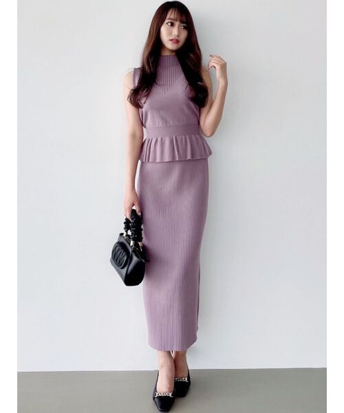 RESEXXY（リゼクシー）の「リブニットタイトスカート【セットアップ着用可能】（スカート・レディース・ピンク/ブラック/アイボリー・FREE）」の14枚目の写真