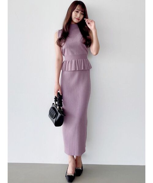 RESEXXY（リゼクシー）の「リブニットタイトスカート【セットアップ着用可能】（スカート・レディース・ピンク/ブラック/アイボリー・FREE）」の15枚目の写真