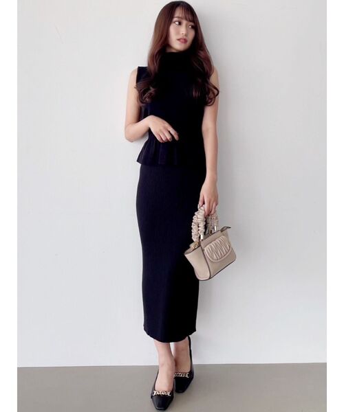 RESEXXY（リゼクシー）の「リブニットタイトスカート【セットアップ着用可能】（スカート・レディース・ピンク/ブラック/アイボリー・FREE）」の18枚目の写真