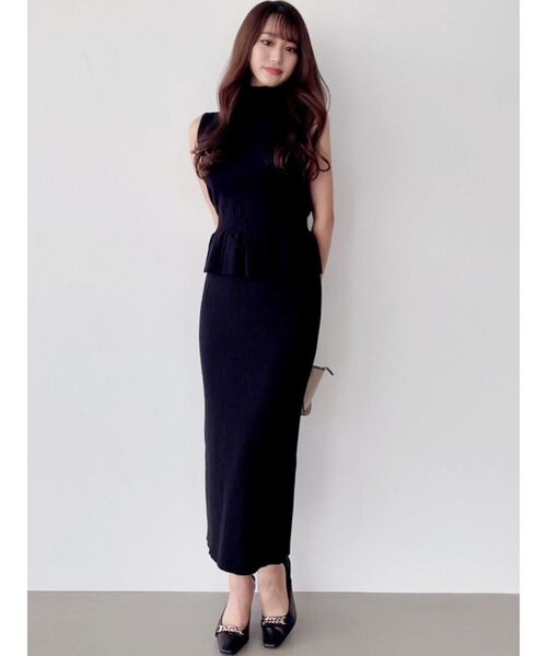 RESEXXY（リゼクシー）の「リブニットタイトスカート【セットアップ着用可能】（スカート・レディース・ピンク/ブラック/アイボリー・FREE）」の19枚目の写真