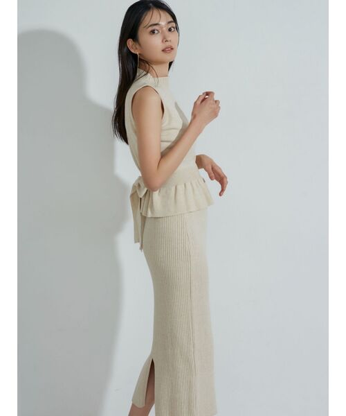 RESEXXY（リゼクシー）の「リブニットタイトスカート【セットアップ着用可能】（スカート・レディース・ピンク/ブラック/アイボリー・FREE）」の20枚目の写真