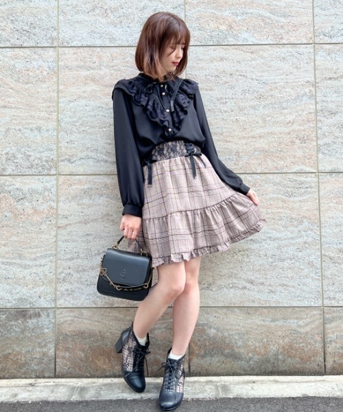 axes femme(アクシーズファム)の「鍵×チェーンポシェット(ショルダーバッグ・レディース・キナリ/ブラック/ブラウン・FREE)」の5枚目の写真