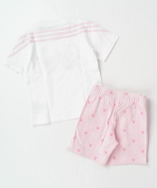 adidas(アディダス)の「アディダス adidas adidas × Disney ミッキーマウス Tシャツセットアップ(Tシャツ/カットソー・キッズ・ホワイト×レッド/ホワイト×ピンク・100cm/130cm/140cm/110cm/120cm)」の3枚目の写真