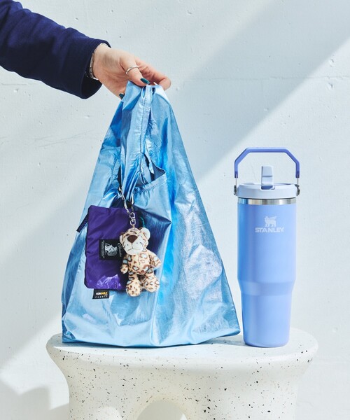 BAGGU（バグー）の「BAGGU/バグゥ BABY BAGGU メタリック/ ナイロン ベイビーバグゥメタリック（エコバッグ/サブバッグ・メンズ・パープル/シルバー/ゴールド/その他/ピンク/ブルーグリーン/サックスブルー・ONE SIZE）」の2枚目の写真