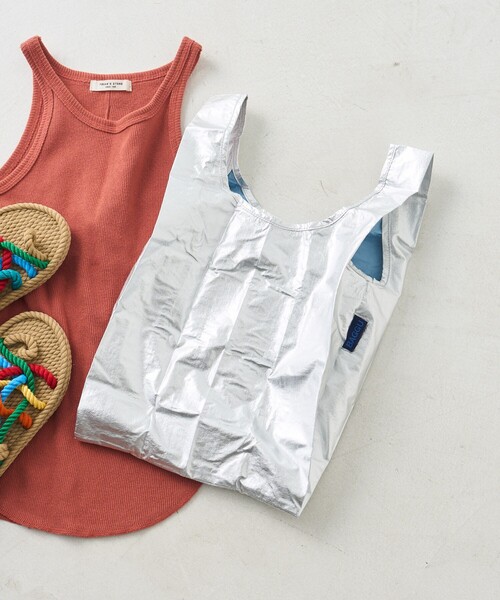 BAGGU（バグー）の「BAGGU/バグゥ BABY BAGGU メタリック/ ナイロン ベイビーバグゥメタリック（エコバッグ/サブバッグ・メンズ・パープル/シルバー/ゴールド/その他/ピンク/ブルーグリーン/サックスブルー・ONE SIZE）」の21枚目の写真