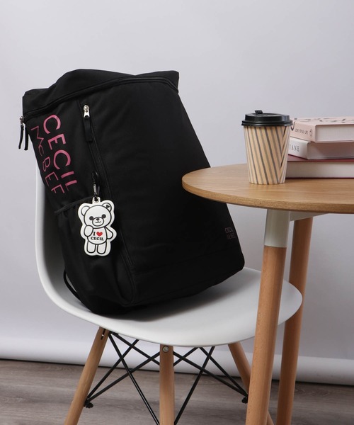 CECIL McBEE（セシルマクビー）の「ポリキャンスクエアリュック（バックパック/リュック・レディース・ピンク/ブラック・F）」の9枚目の写真